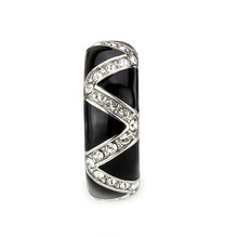 Load image into Gallery viewer, TK3773 - High polished (no plating) Stainless Steel Ring with Top Grade Crystal in Clear