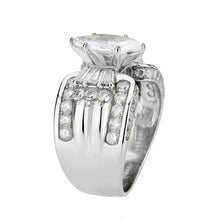 Load image into Gallery viewer, TK3777 - High polished (no plating) Stainless Steel Ring with AAA Grade CZ in Clear