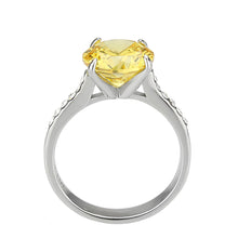 Load image into Gallery viewer, TK3783 - High polished (no plating) Stainless Steel Ring with AAA Grade CZ in Topaz