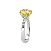 Load image into Gallery viewer, TK3783 - High polished (no plating) Stainless Steel Ring with AAA Grade CZ in Topaz