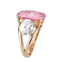 Load image into Gallery viewer, TK3789 - IP Rose Gold(Ion Plating) Stainless Steel Ring with AAA Grade CZ in Rose