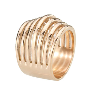 TK3797 - IP Rose Gold(Ion Plating) Stainless Steel Ring with NoStone in No Stone