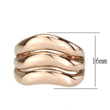 Load image into Gallery viewer, TK3799 - IP Rose Gold(Ion Plating) Stainless Steel Ring with NoStone in No Stone