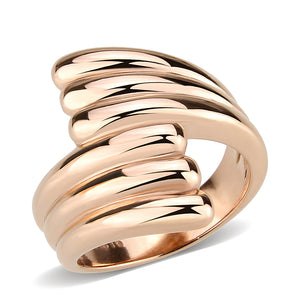 TK3800 - IP Rose Gold(Ion Plating) Stainless Steel Ring with NoStone in No Stone