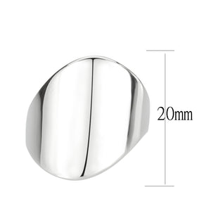TK3801 - High polished (no plating) Stainless Steel Ring with NoStone in No Stone