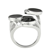 Load image into Gallery viewer, TK3821 - High polished (no plating) Stainless Steel Ring with AAA Grade CZ in Clear