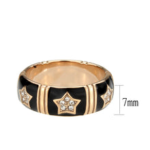Load image into Gallery viewer, TK3826 - IP Rose Gold(Ion Plating) Stainless Steel Ring with Top Grade Crystal in Clear