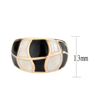 TK3827 - IP Rose Gold(Ion Plating) Stainless Steel Ring with NoStone in No Stone