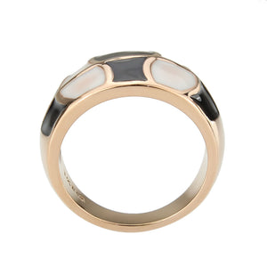 TK3827 - IP Rose Gold(Ion Plating) Stainless Steel Ring with NoStone in No Stone