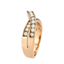 Load image into Gallery viewer, TK3828 - IP Rose Gold(Ion Plating) Stainless Steel Ring with Top Grade Crystal in Fireopal