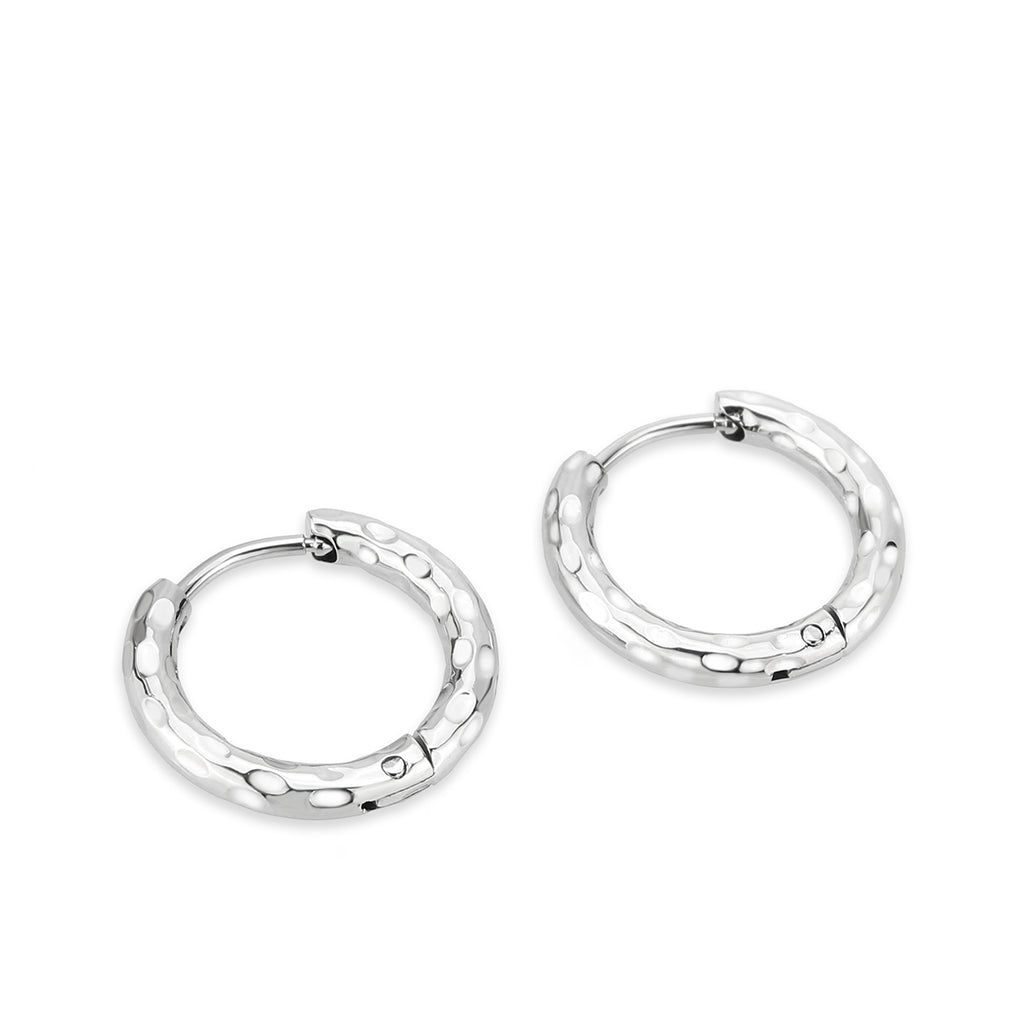 TK3848 - High Polished Minimalist Stainless Steel Earrings