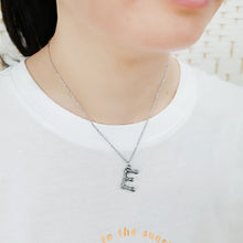 Load image into Gallery viewer, TK3853E High Polished Stainless Steel Chain Initial Pendant - Letter E