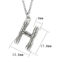 Load image into Gallery viewer, TK3853H High Polished Stainless Steel Chain Initial Pendant - Letter H