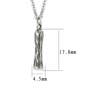 TK3853I High Polished Stainless Steel Chain Initial Pendant - Letter I