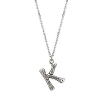 Load image into Gallery viewer, TK3853K High Polished Stainless Steel Chain Initial Pendant - Letter K