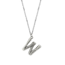Load image into Gallery viewer, TK3853W High Polished Stainless Steel Chain Initial Pendant - Letter W