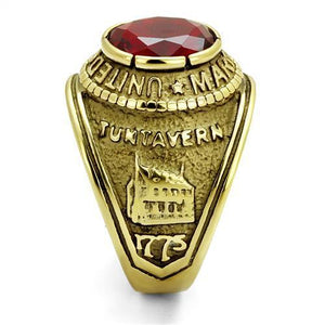 TK414703G - IP Gold(Ion Plating) Stainless Steel Ring with Synthetic Synthetic Glass in Siam