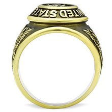Load image into Gallery viewer, TK414704G - IP Gold(Ion Plating) Stainless Steel Ring with Epoxy  in Jet