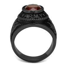 Load image into Gallery viewer, TK414706J - IP Black(Ion Plating) Stainless Steel Ring with Synthetic Synthetic Glass in Siam