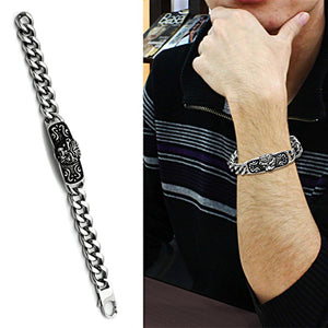 TK436 - High polished (no plating) Stainless Steel Bracelet with No Stone