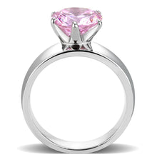 Load image into Gallery viewer, TK52010 - High polished (no plating) Stainless Steel Ring with AAA Grade CZ  in Rose