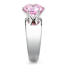 Load image into Gallery viewer, TK52010 - High polished (no plating) Stainless Steel Ring with AAA Grade CZ  in Rose
