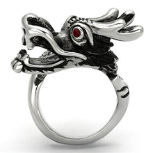 Load image into Gallery viewer, TK934 - High polished (no plating) Stainless Steel Ring with Top Grade Crystal  in Siam