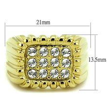 Load image into Gallery viewer, TK940G - IP Gold(Ion Plating) Stainless Steel Ring with Top Grade Crystal  in Clear