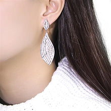 Load image into Gallery viewer, TS033 - Rhodium 925 Sterling Silver Earrings with Assorted  in Brown