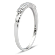Load image into Gallery viewer, TS043 - Rhodium 925 Sterling Silver Ring with AAA Grade CZ  in Clear