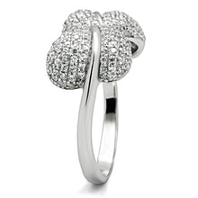Load image into Gallery viewer, TS050 - Rhodium 925 Sterling Silver Ring with AAA Grade CZ  in Clear