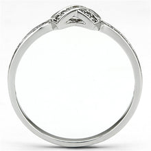 Load image into Gallery viewer, TS075 - Rhodium 925 Sterling Silver Ring with AAA Grade CZ  in Clear