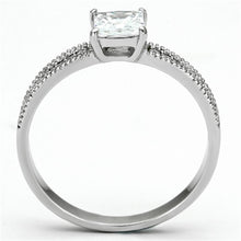 Load image into Gallery viewer, TS081 - Rhodium 925 Sterling Silver Ring with AAA Grade CZ  in Clear