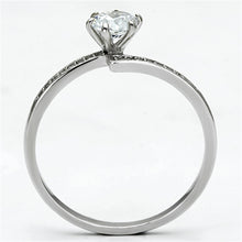 Load image into Gallery viewer, TS084 - Rhodium 925 Sterling Silver Ring with AAA Grade CZ  in Clear