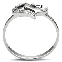 Load image into Gallery viewer, TS093 - Rhodium 925 Sterling Silver Ring with AAA Grade CZ  in Clear