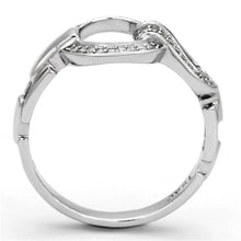 Load image into Gallery viewer, TS105 - Rhodium 925 Sterling Silver Ring with AAA Grade CZ  in Clear
