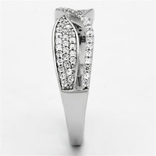Load image into Gallery viewer, TS108 - Rhodium 925 Sterling Silver Ring with AAA Grade CZ  in Clear