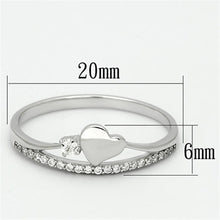 Load image into Gallery viewer, TS111 - Rhodium 925 Sterling Silver Ring with AAA Grade CZ  in Clear