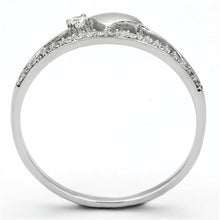 Load image into Gallery viewer, TS111 - Rhodium 925 Sterling Silver Ring with AAA Grade CZ  in Clear