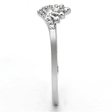 Load image into Gallery viewer, TS120 - Rhodium 925 Sterling Silver Ring with AAA Grade CZ  in Clear