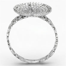 Load image into Gallery viewer, TS121 - Rhodium 925 Sterling Silver Ring with AAA Grade CZ  in Clear