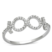Load image into Gallery viewer, TS129 - Rhodium 925 Sterling Silver Ring with AAA Grade CZ  in Clear
