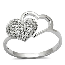 Load image into Gallery viewer, TS130 - Rhodium 925 Sterling Silver Ring with AAA Grade CZ  in Clear