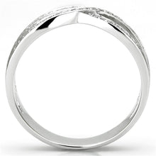 Load image into Gallery viewer, TS131 - Rhodium 925 Sterling Silver Ring with AAA Grade CZ  in Clear