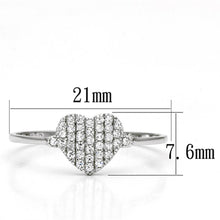 Load image into Gallery viewer, TS133 - Rhodium 925 Sterling Silver Ring with AAA Grade CZ  in Clear