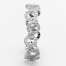 Load image into Gallery viewer, TS139 - Rhodium 925 Sterling Silver Ring with AAA Grade CZ  in Clear
