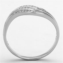Load image into Gallery viewer, TS143 - Rhodium 925 Sterling Silver Ring with AAA Grade CZ  in Clear