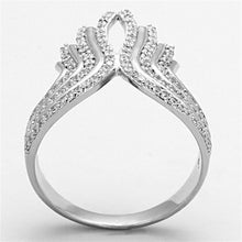 Load image into Gallery viewer, TS151 - Rhodium 925 Sterling Silver Ring with AAA Grade CZ  in Clear