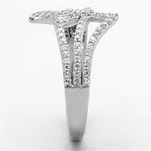 Load image into Gallery viewer, TS152 - Rhodium 925 Sterling Silver Ring with AAA Grade CZ  in Clear