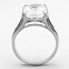 Load image into Gallery viewer, TS174 - Rhodium 925 Sterling Silver Ring with AAA Grade CZ  in Clear